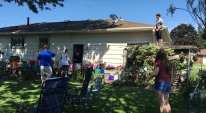 Memorial Day family picnic/water balloon fight! enjoying family!